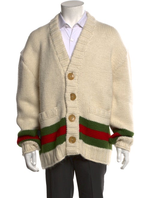 Gucci Web Accent Wool Cardigan