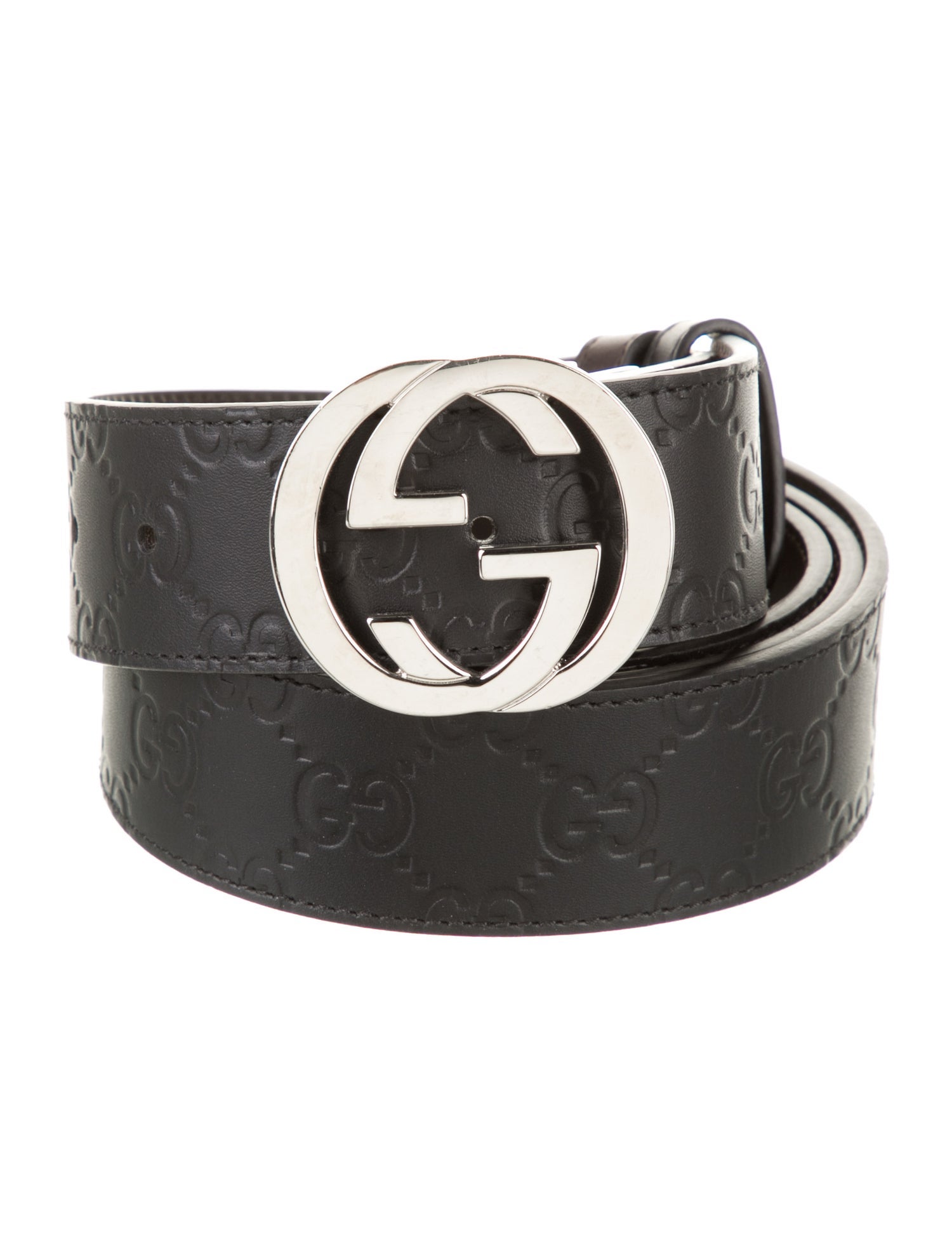 Gucci Signature Logo Leather Belt