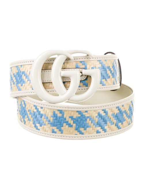 Gucci Double G Logo Leather Belt