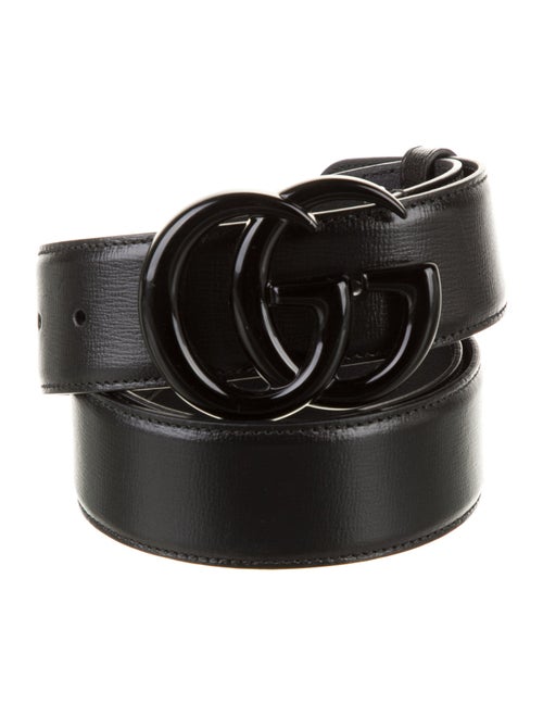 Gucci Double G Logo Leather Belt