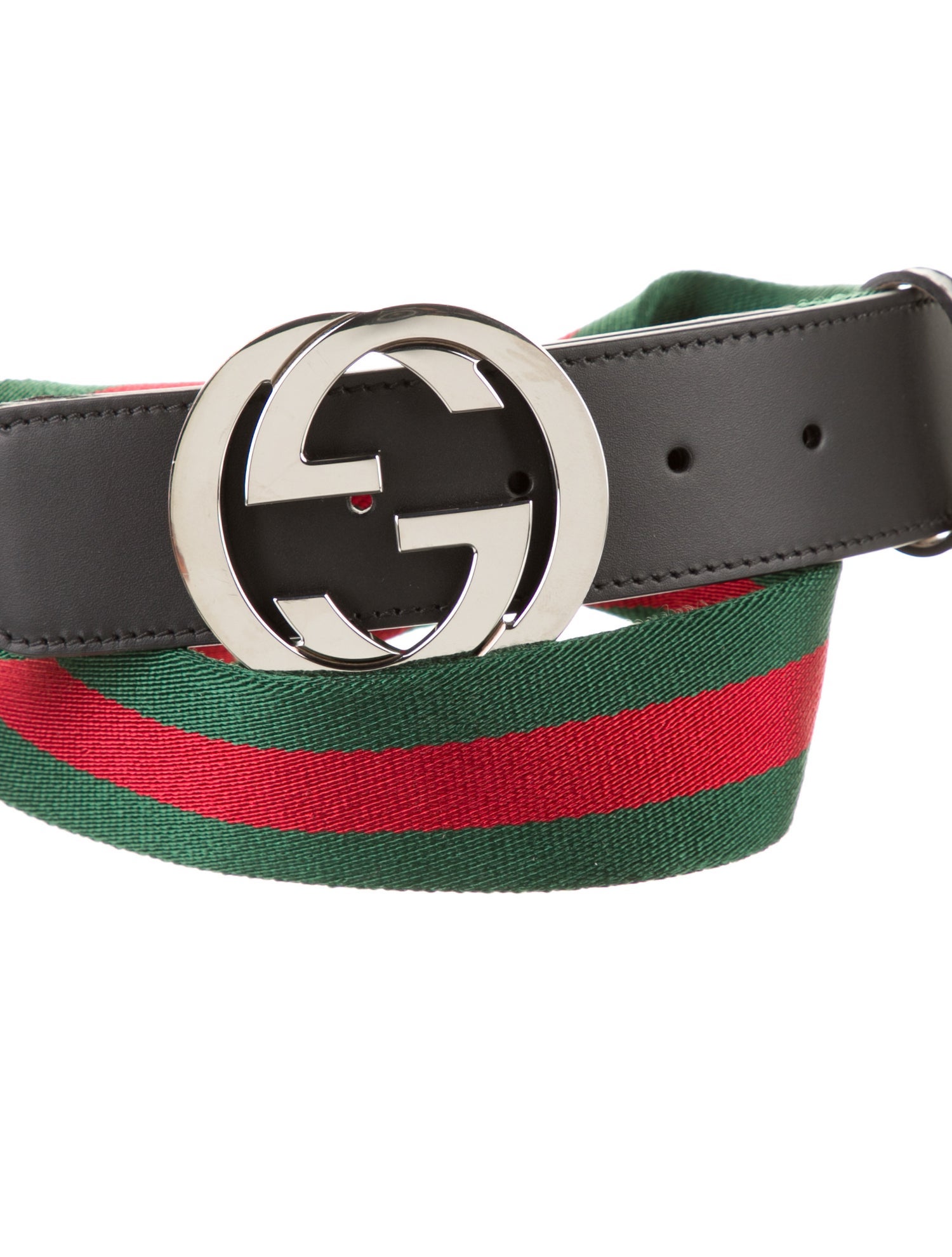 Gucci Intrecciato Weave Canvas Belt