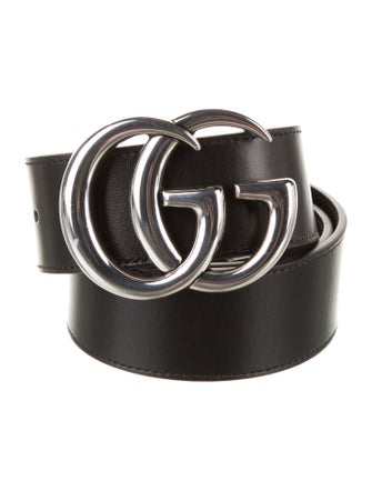 Gucci Double G Logo Leather Belt