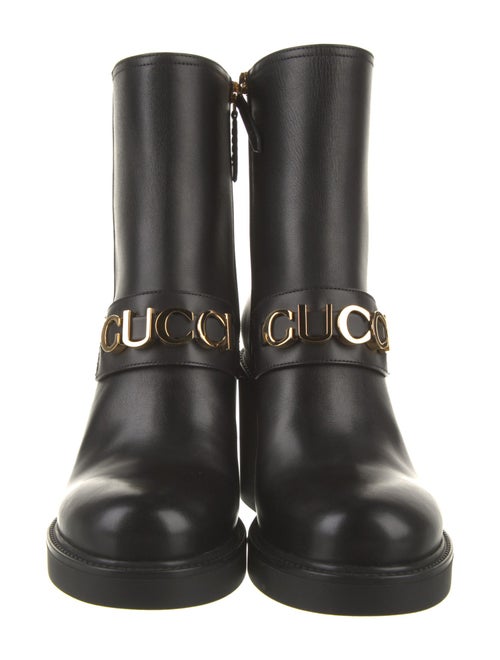 Gucci Leather Moto Boots