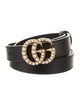 Gucci Faux Pearl Accents Skinny Belt