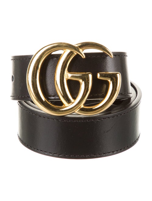 Gucci Double G Logo Leather Belt