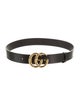 Gucci Double G Logo Leather Belt