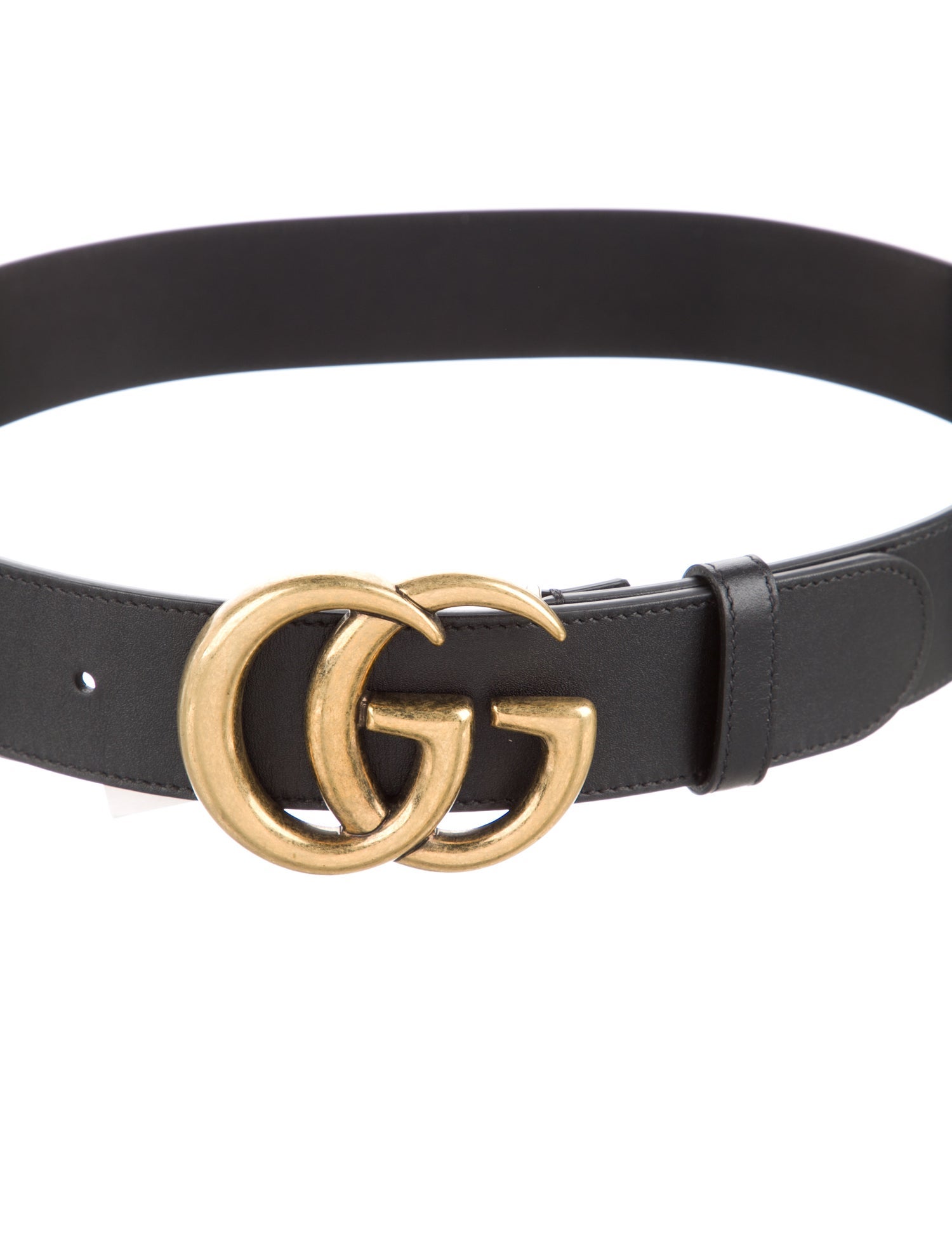 Gucci Double G Logo Calf Leather Belt