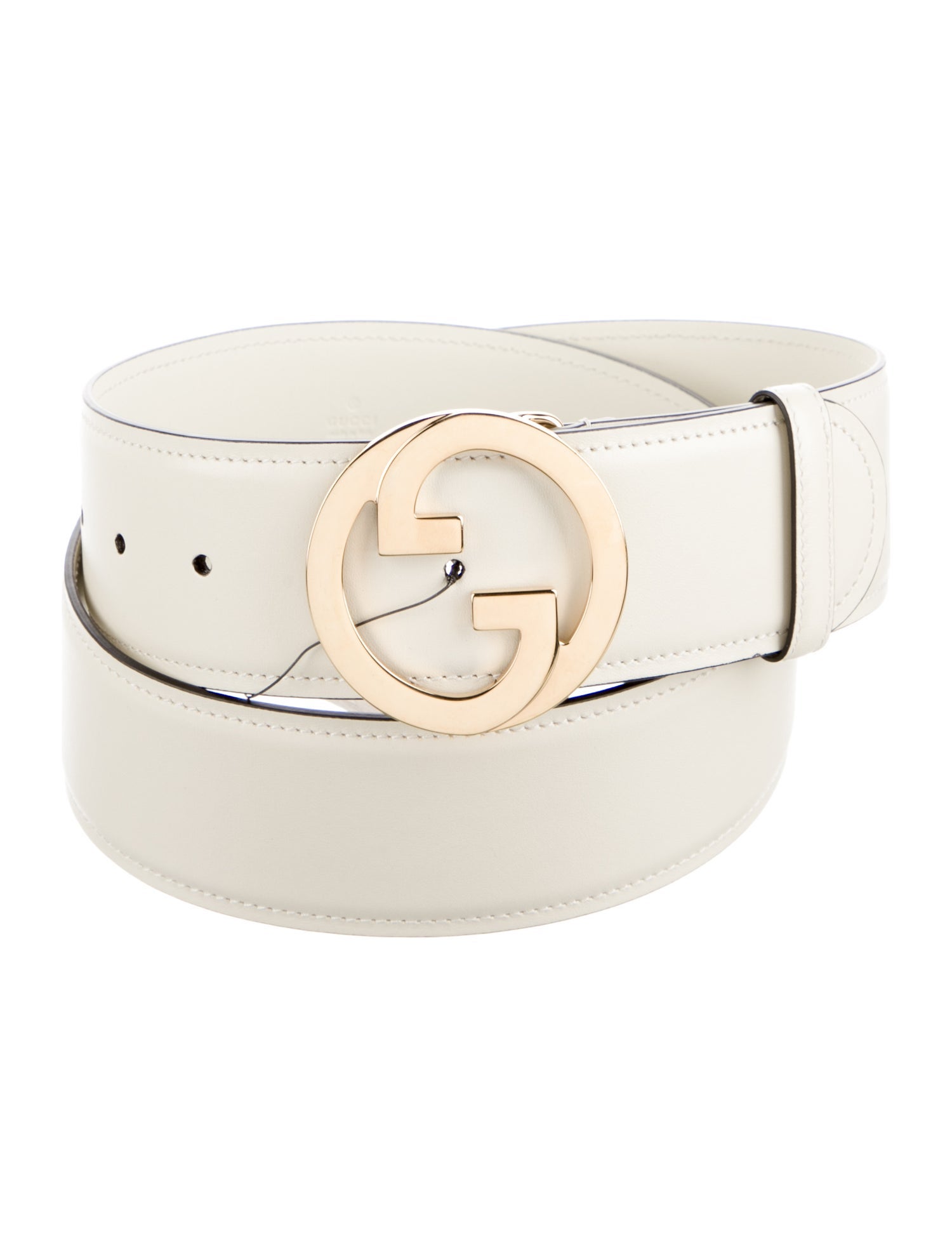 Gucci Interlocking G Logo Calf Leather Belt