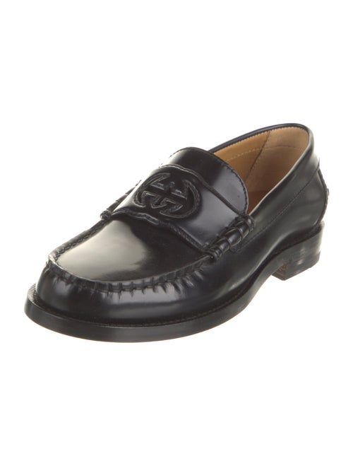 Gucci Interlocking G Logo Leather Loafers