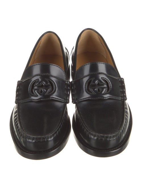 Gucci Interlocking G Logo Leather Loafers