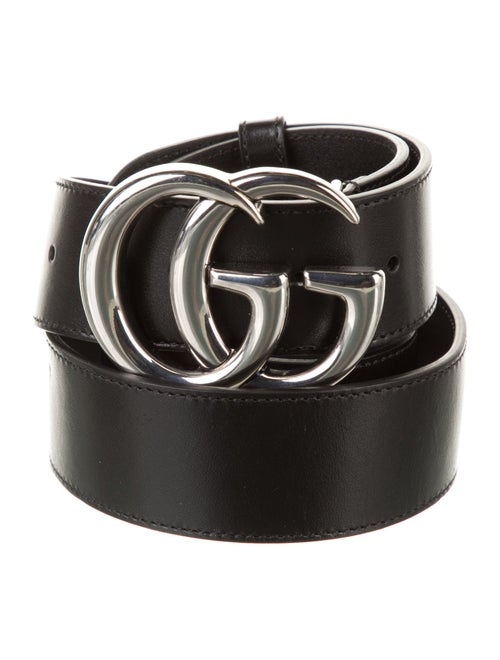 Gucci Double G Logo Leather Belt