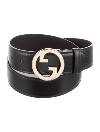 Gucci Interlocking G Logo Calf Leather Belt