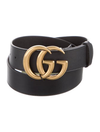 Gucci Double G Logo Calf Leather Waist Belt