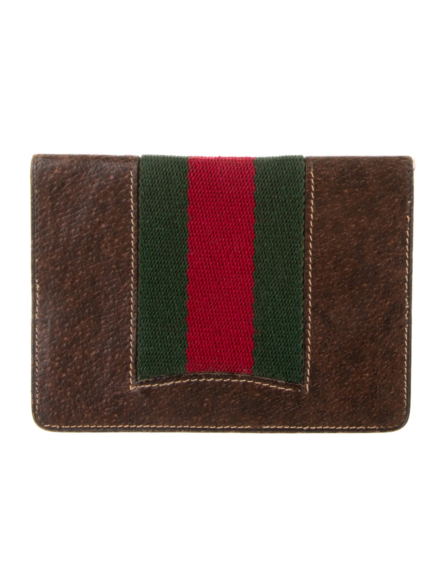 Gucci Web Accent Leather Wallet