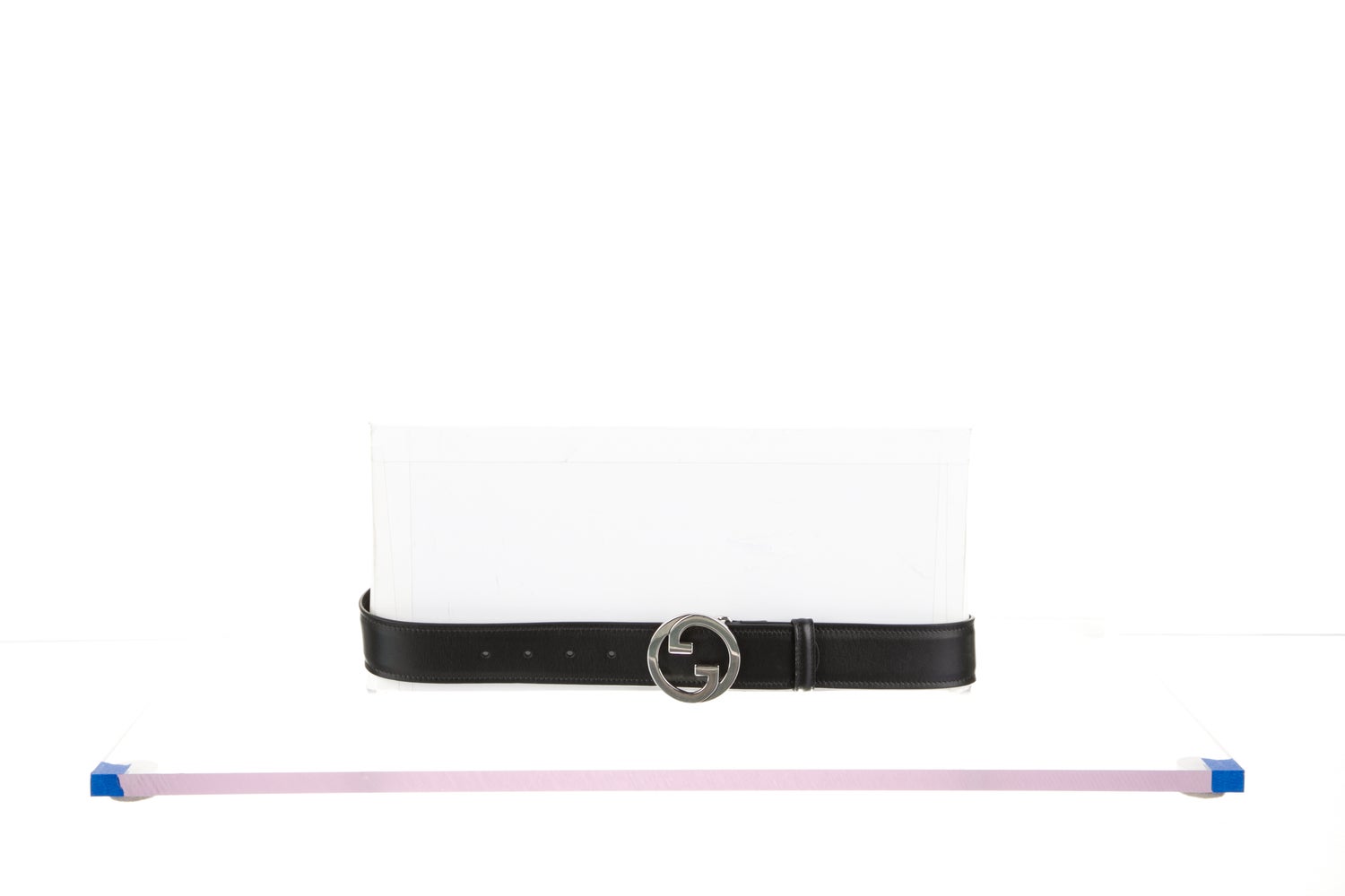 Gucci Interlocking G Logo Calf Leather Belt