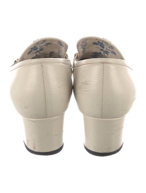 Gucci Tiger Head Accent Leather Pumps