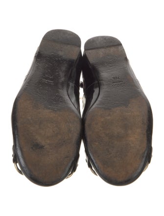 Gucci Horsebit Accent Patent Leather Ballet Flats