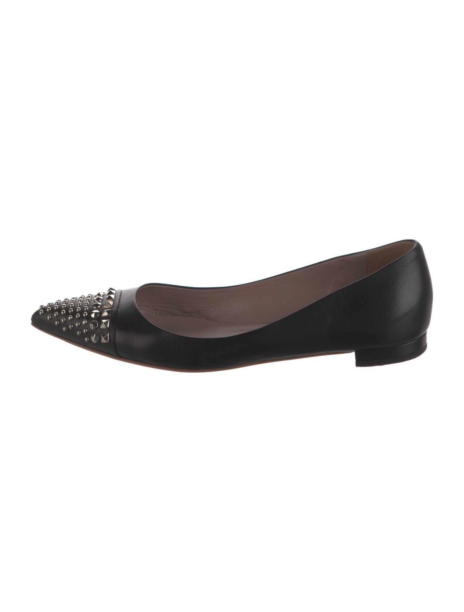 Gucci Leather Studded Accents Flats
