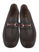 Gucci Web Accent Leather Loafers