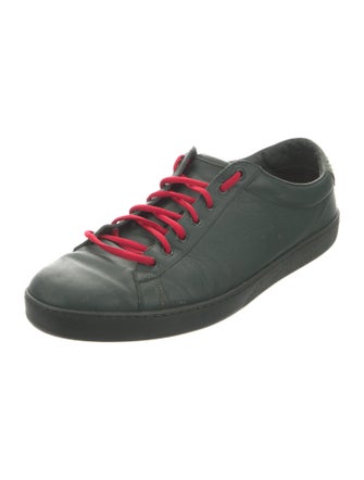 Gucci Web Accent Leather Sneakers