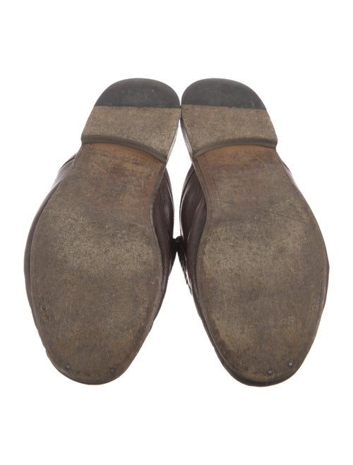 Gucci Horsebit Accent Leather Slippers