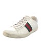 Gucci Web Accent Leather Sneakers