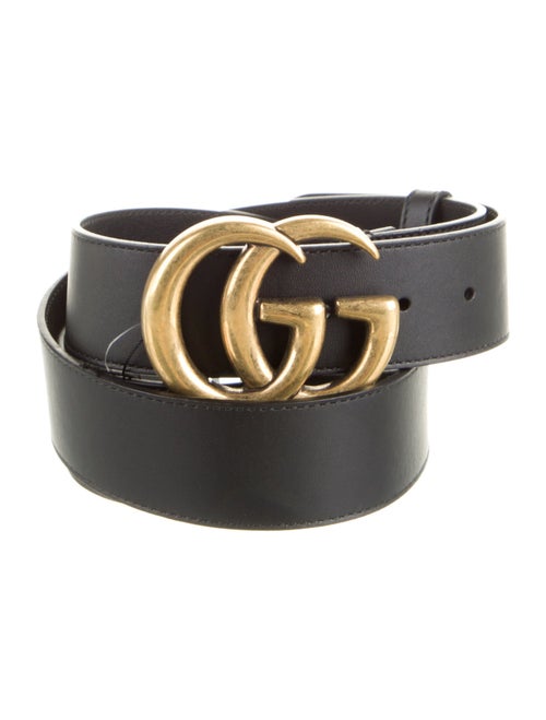 Gucci Double G Logo Leather Belt