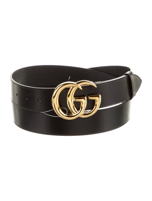 Gucci Double G Logo Leather Belt