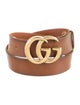 Gucci Double G Logo Leather Belt