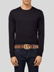 Gucci Double G Logo Leather Belt