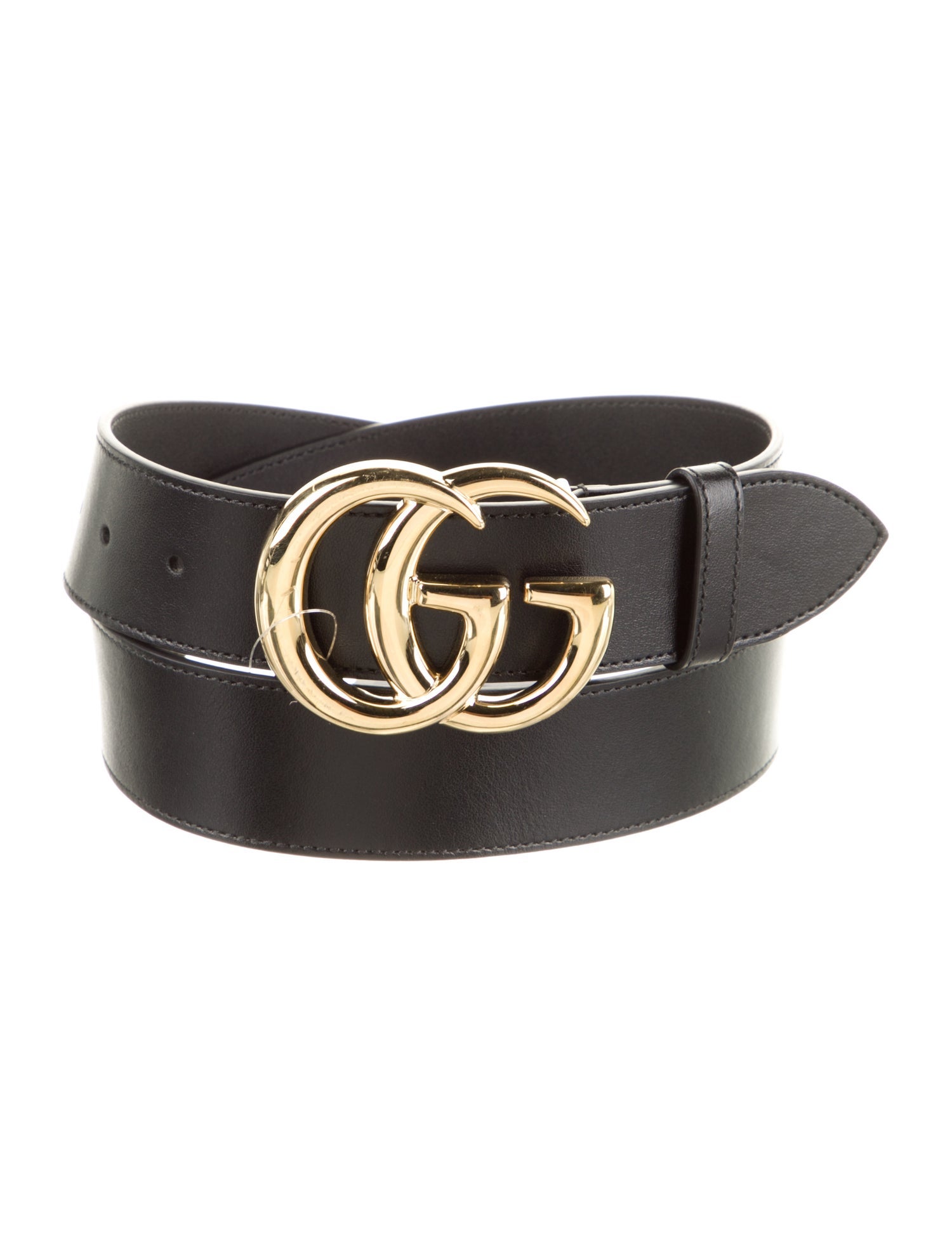 Gucci Double G Logo Leather Belt