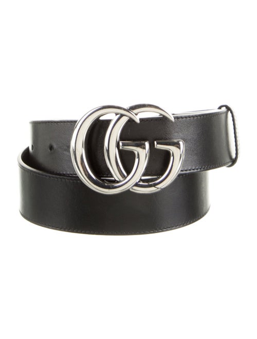 Gucci Double G Logo Leather Belt