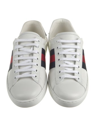 Gucci Sylvie Web Accent Leather Sneakers