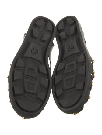 Gucci Feline Head Accent Rubber Sandals