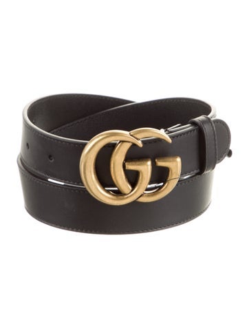 Gucci Belts Double G Logo Leather Belt XXS