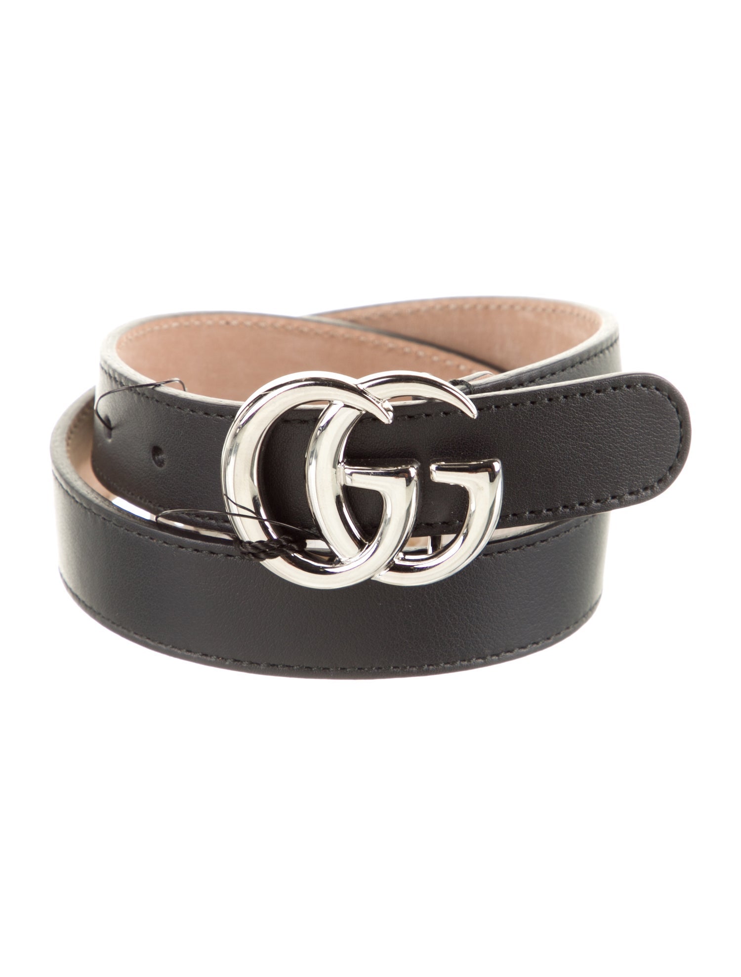 Gucci Girls' Leather Double G Belt