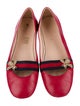 Gucci Sylvie Web Accent Leather Mary Jane Flats