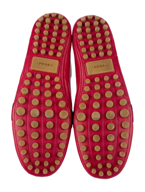 Gucci Sylvie Web Accent Leather Mary Jane Flats