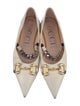 Gucci Chain-Link Accent Leather Mary Jane Flats