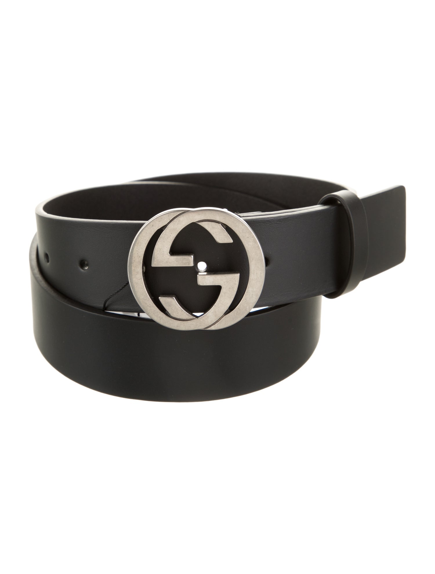 Gucci Interlocking G Logo Calf Leather Belt