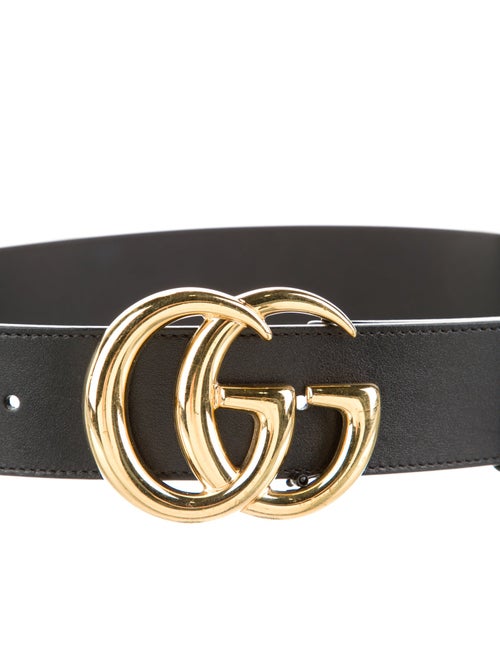 Gucci Double G Logo Calf Leather Belt