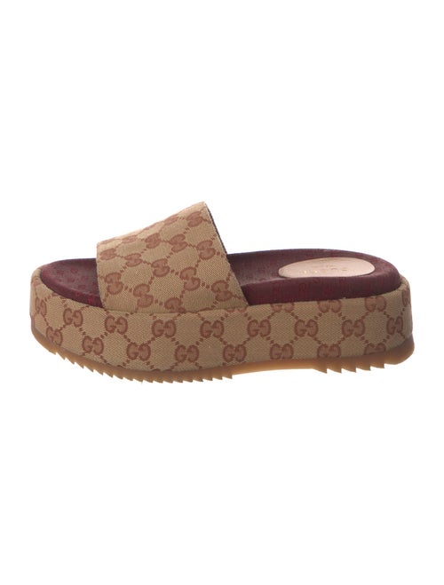 Gucci Canvas Printed Slides