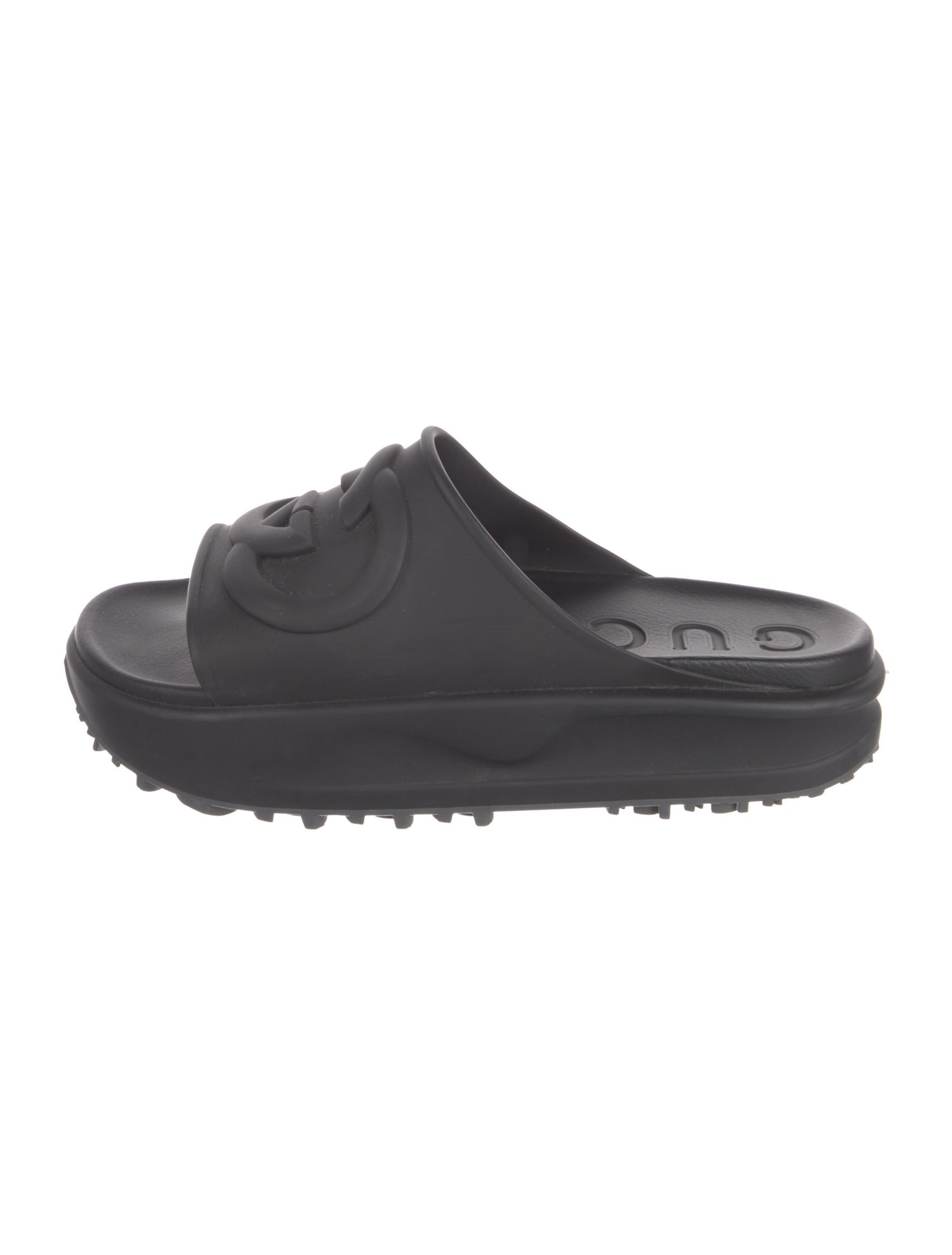 Gucci Interlocking G Logo Rubber Slides