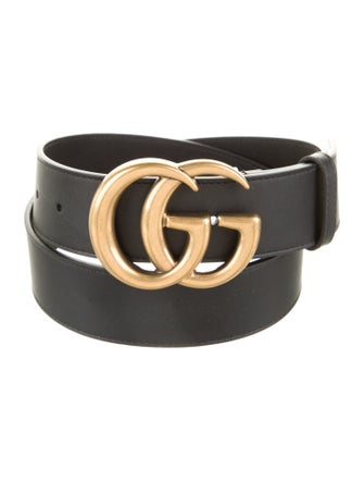 Gucci Double G Logo Calf Leather Belt