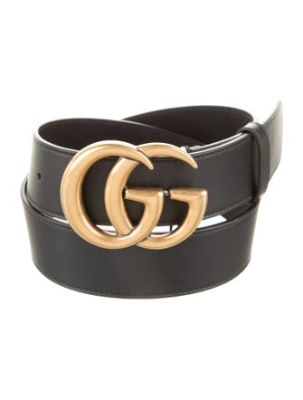 Gucci Double G Logo Calf Leather Belt