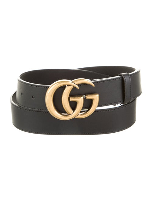 Gucci Double G Logo Leather Belt