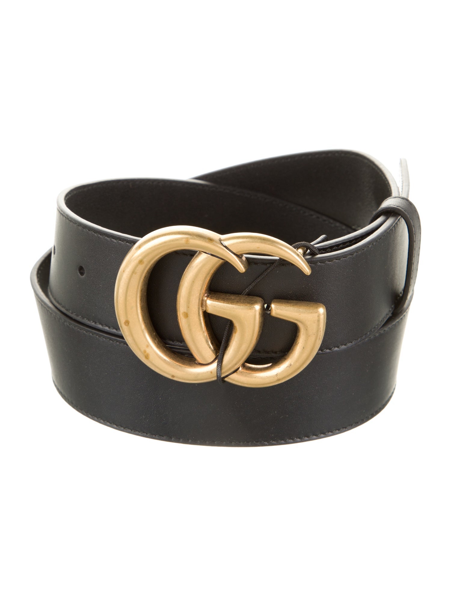 Gucci Double G Logo Calf Leather Belt