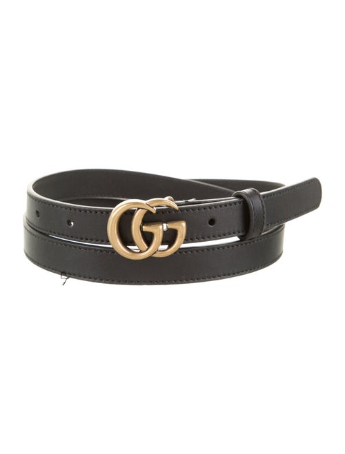 Gucci Double G Logo Skinny Belt
