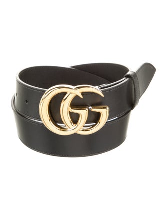 Gucci Double G Logo Calf Leather Waist Belt