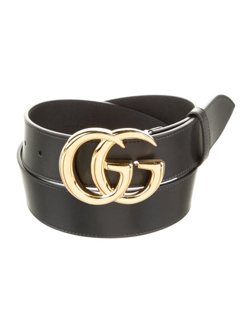 Gucci Double G Logo Calf Leather Waist Belt